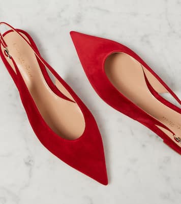 Suede slingback flats | Gianvito Rossi