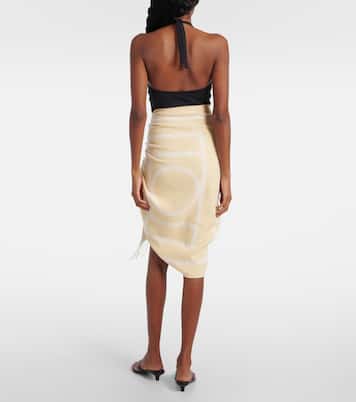 Monogram cotton-blend jacquard scarf | Toteme