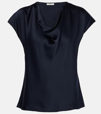 Draped silk satin top | Vince