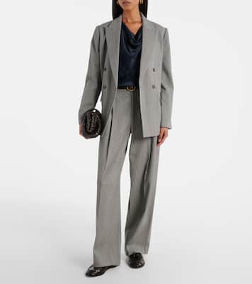 Draped silk satin top | Vince