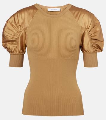 Ribbed-knit crêpe top | Max Mara