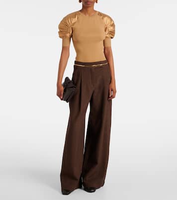 Ribbed-knit crêpe top | Max Mara