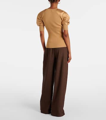 Ribbed-knit crêpe top | Max Mara