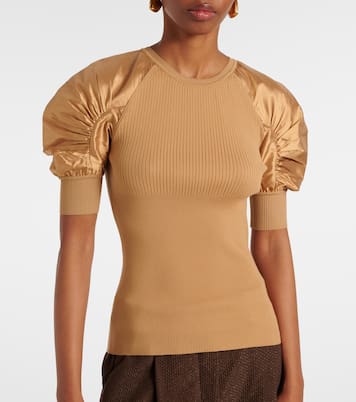 Ribbed-knit crêpe top | Max Mara