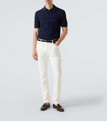 Polo en mezcla de algodón y lana en jacquard | Etro