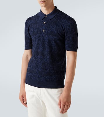 Polo en mezcla de algodón y lana en jacquard | Etro
