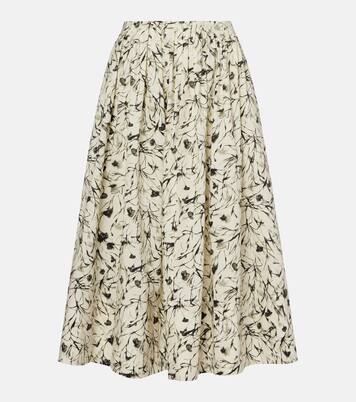White Label Austin cotton poplin midi skirt | Proenza Schouler