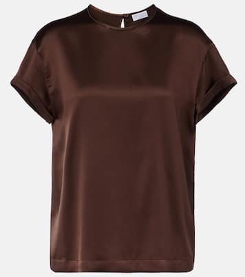 T-Shirt Monili aus Satin | Brunello Cucinelli