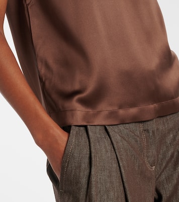 T-Shirt Monili aus Satin | Brunello Cucinelli