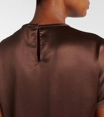 T-Shirt Monili aus Satin | Brunello Cucinelli