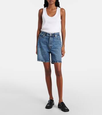 High-rise denim shorts | Frame