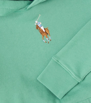 Cropped cotton-blend fleece hoodie | Polo Ralph Lauren Kids