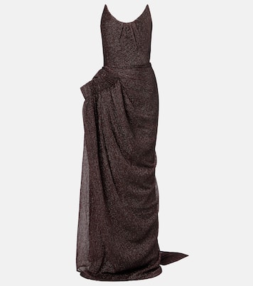 Lexicon draped gathered lamé gown | Maticevski