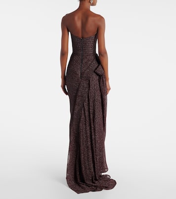 Lexicon draped gathered lamé gown | Maticevski