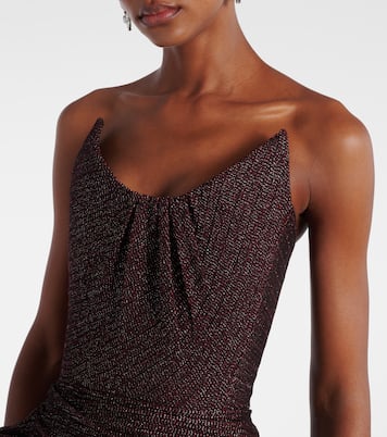 Lexicon draped gathered lamé gown | Maticevski