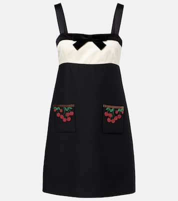 Crepe Couture embroidered minidress | Valentino