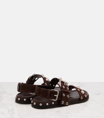 Sandales Nellcôte en daim à ornements | Valentino Garavani