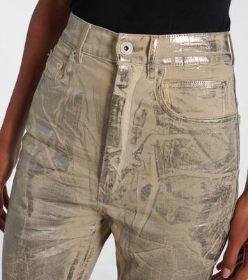 Beschichtete High-Rise Bootcut Jeans Bolan | Rick Owens