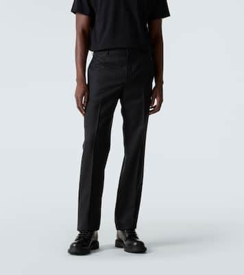 Pantalones rectos de lana con raya diplomática | Givenchy