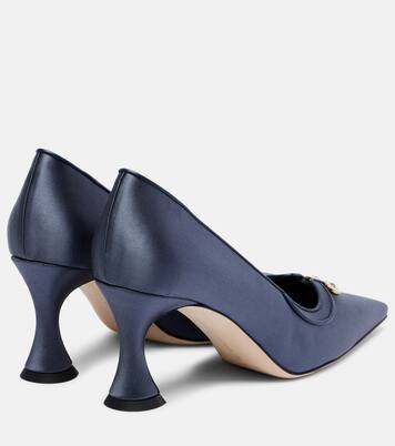 Amala 70 embellished satin pumps | Manolo Blahnik