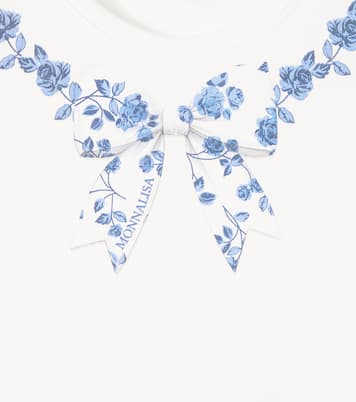 Camiseta en mezcla de algodón floral | Monnalisa