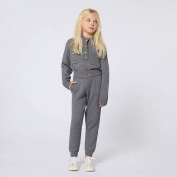 Ribbed-knit cotton and wool-blend pants | Chloé Kids