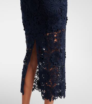 Robe midi en dentelle | Rotate