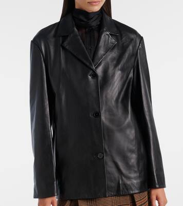Opus leather blazer | Nour Hammour