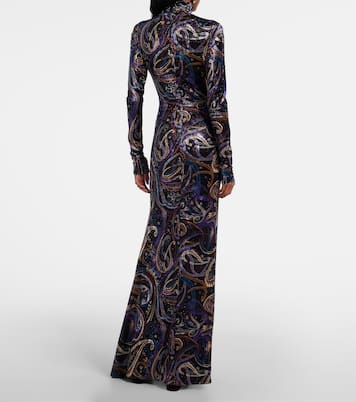 Sequined turtleneck gown | Etro