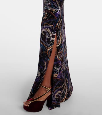 Sequined turtleneck gown | Etro