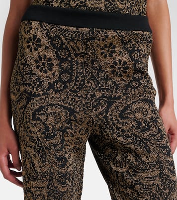 Paisley wool-blend lamé flared pants | Etro