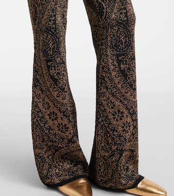 Paisley wool-blend lamé flared pants | Etro