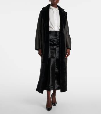 Meret shearling wrap coat | Nour Hammour