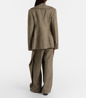 Asymmetric wool wide-leg pants | JW Anderson