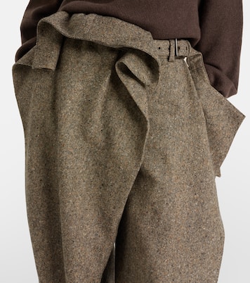 Asymmetric wool wide-leg pants | JW Anderson