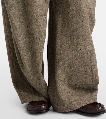 Asymmetric wool wide-leg pants | JW Anderson