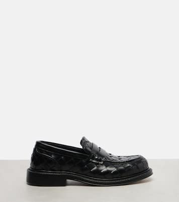 James Intrecciato leather loafers | Bottega Veneta