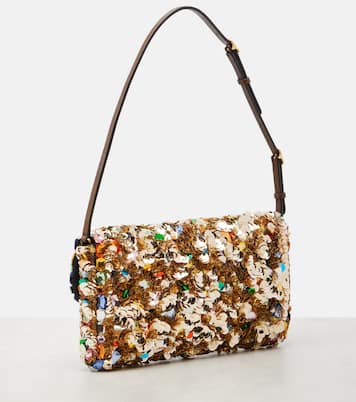 Schultertasche Vain Soft Mini mit Pailletten | Valentino Garavani