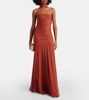 Ross ruched jersey maxi dress | Bananhot