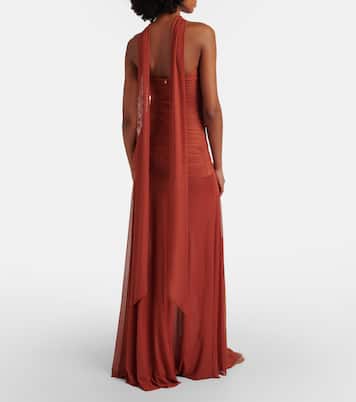 Ross ruched jersey maxi dress | Bananhot