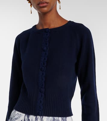 Crochet-trimmed wool-blend cardigan | Erdem
