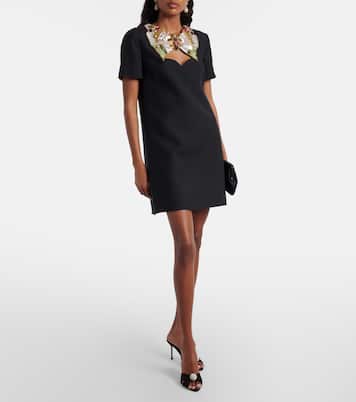 Pantoletten Mystery 85 aus Satin mit Leder | Aquazzura