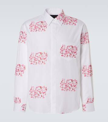 Embroidered cotton poplin shirt | Simone Rocha