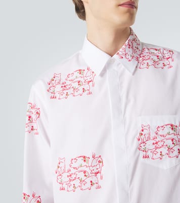 Embroidered cotton poplin shirt | Simone Rocha