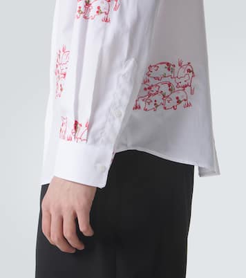 Embroidered cotton poplin shirt | Simone Rocha