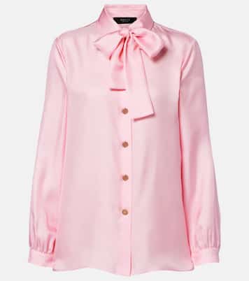 Schluppenbluse aus Seiden-Twill | Gucci