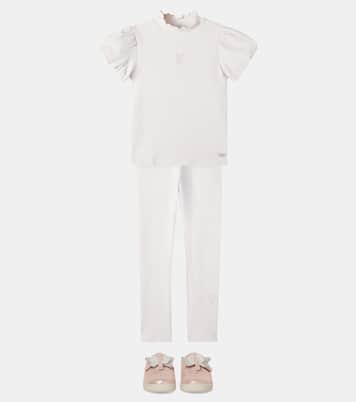 Legging Soenie brodé en coton mélangé | Donsje