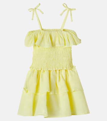 Bellis linen and cotton top and skirt set | Cozmo