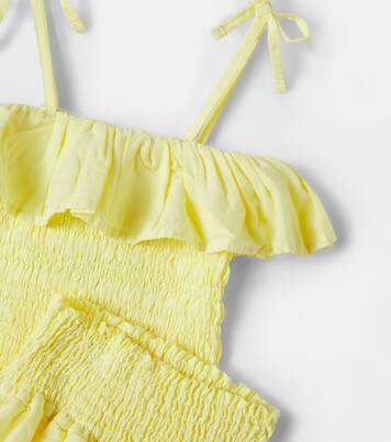 Bellis linen and cotton top and skirt set | Cozmo