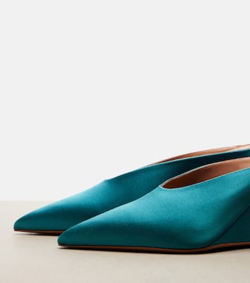 Cube satin wedge mules | Alaïa